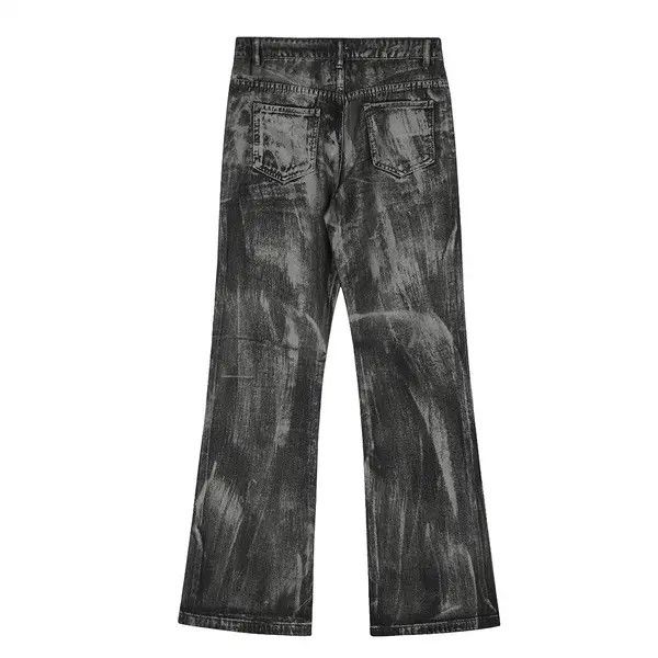 Jean Punk men's ink-splashed dirty loose straight jeans Size US 32 / EU 48 - 2 Thumbnail