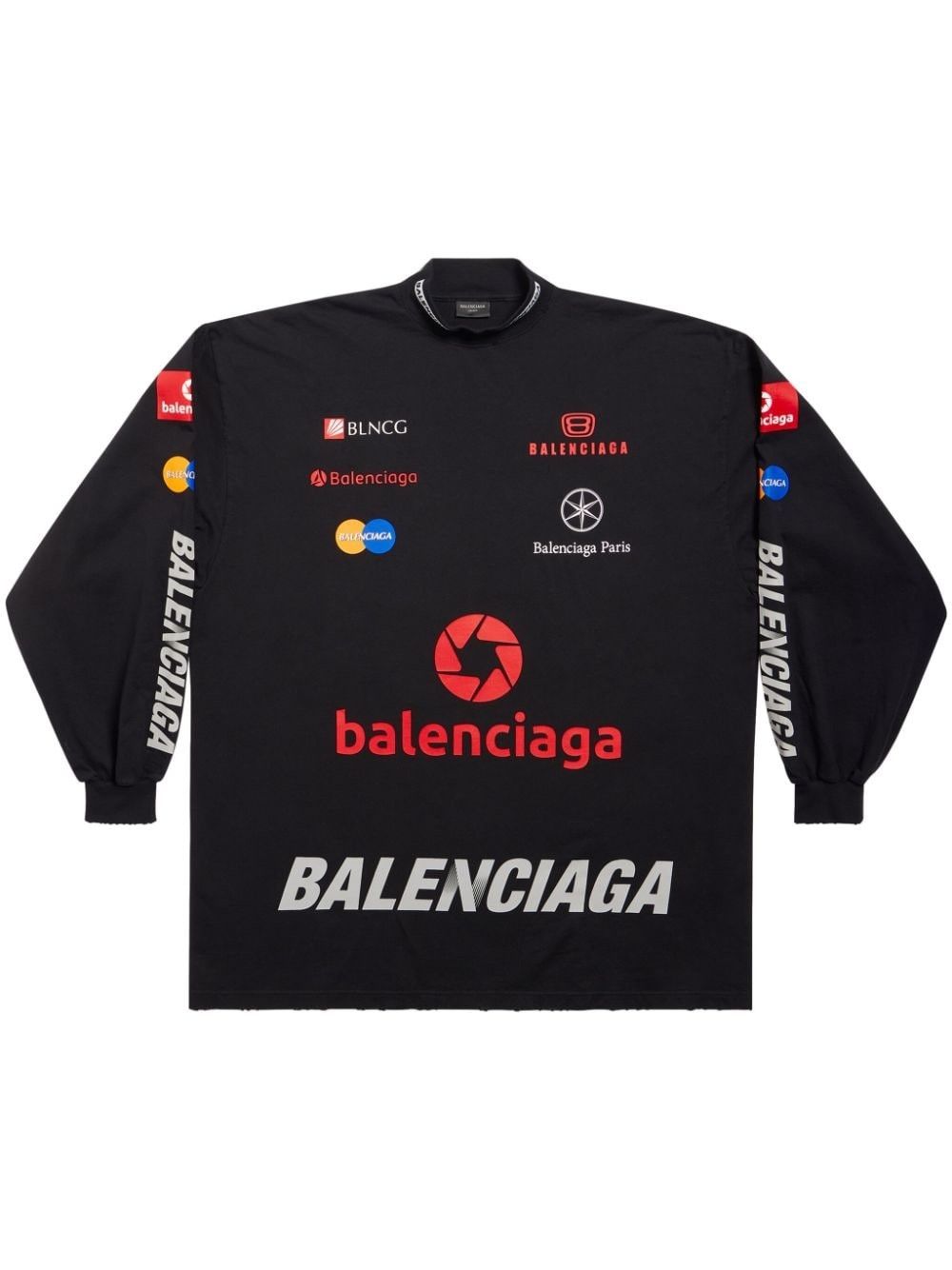 Balenciaga o1in1g0125 Top League Long Sleeve T-Shirt Oversized