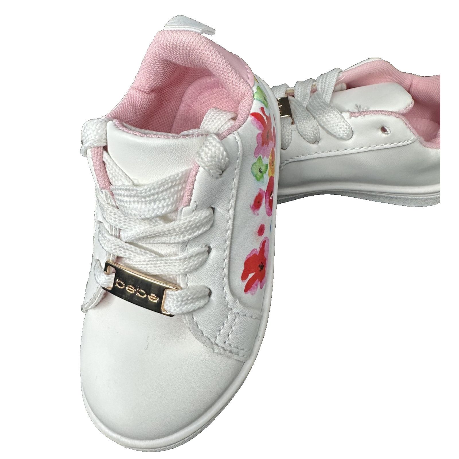 Bebe Bebe Brand Toddler Girls w/Flowers printed Sneakers Shoes Size US 7 / IT 37 - 5 Thumbnail