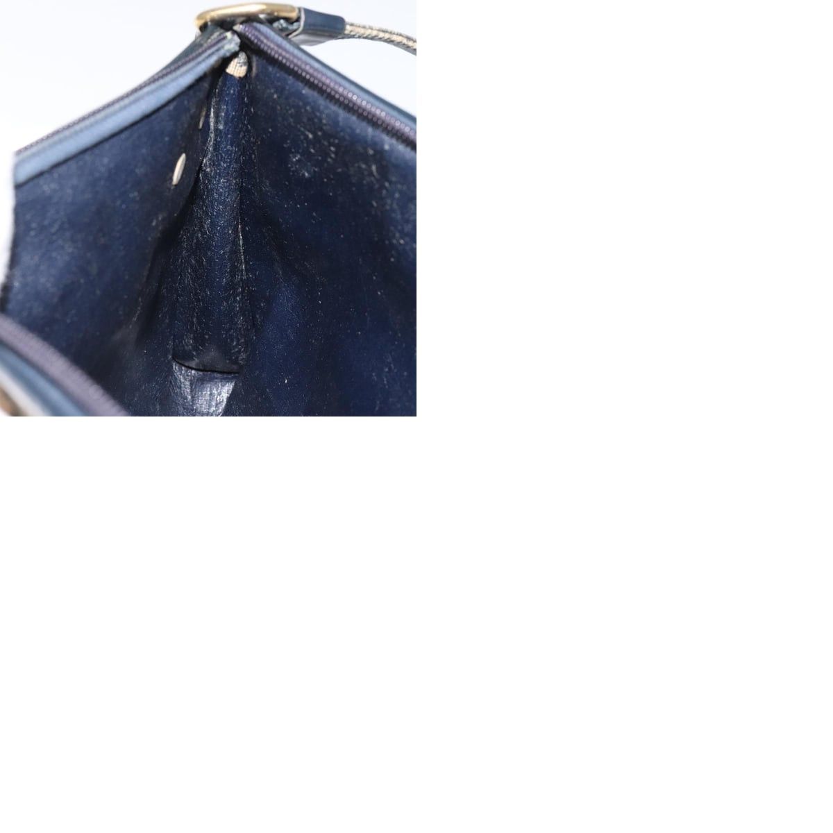 Dior DIOR Trotter Canvas Shoulder Bag Navy Gold Size ONE SIZE - 12 Thumbnail