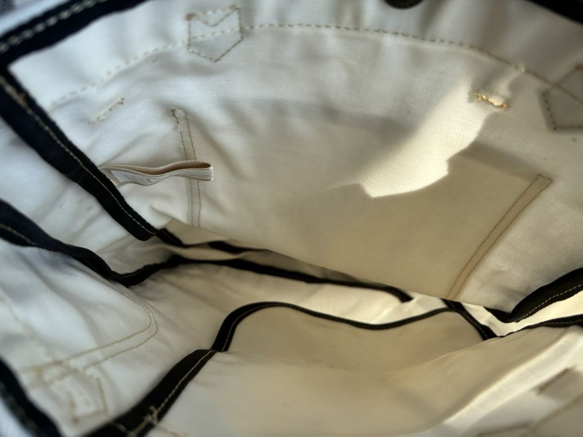 Beauty Beast Spirit of Beauty:Beast White Reworked Jeans Denim Tote Bag Size ONE SIZE - 3 Thumbnail