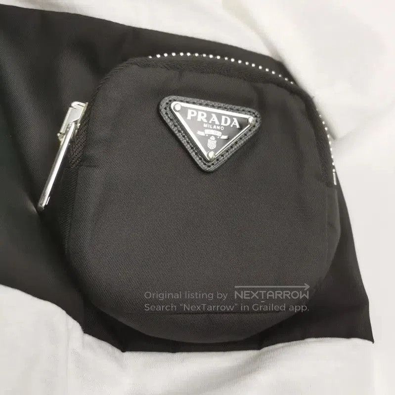 Other Prada White Cotton Logo Embroidered T-Shirt. Size XS / US 0-2 / IT 36-38 - 3 Thumbnail