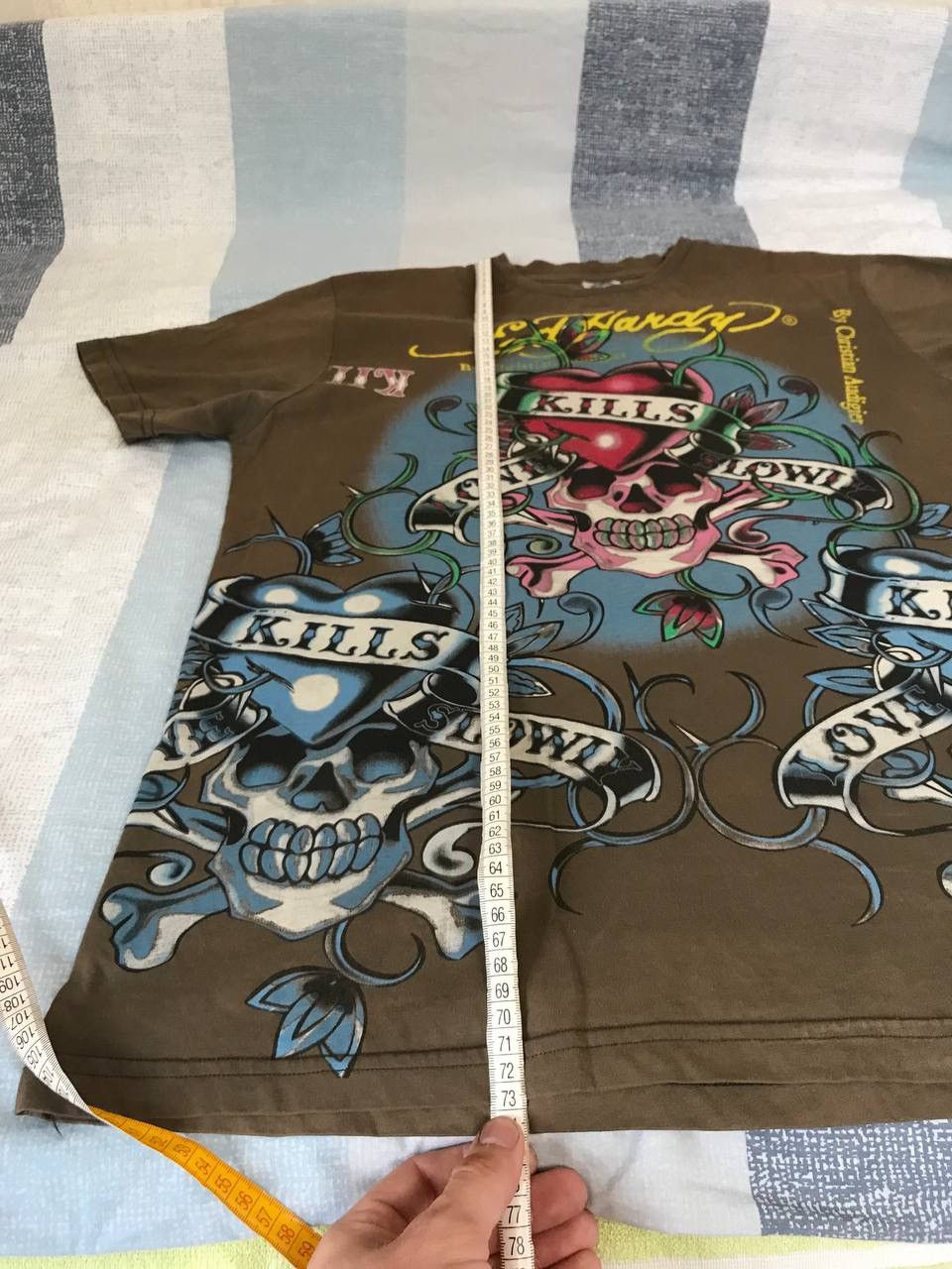 Ed Hardy 🔥 Ed Hardy Christian Audigier Made in USA Shirt Love Kills Size US XL / EU 56 / 4 - 13 Thumbnail