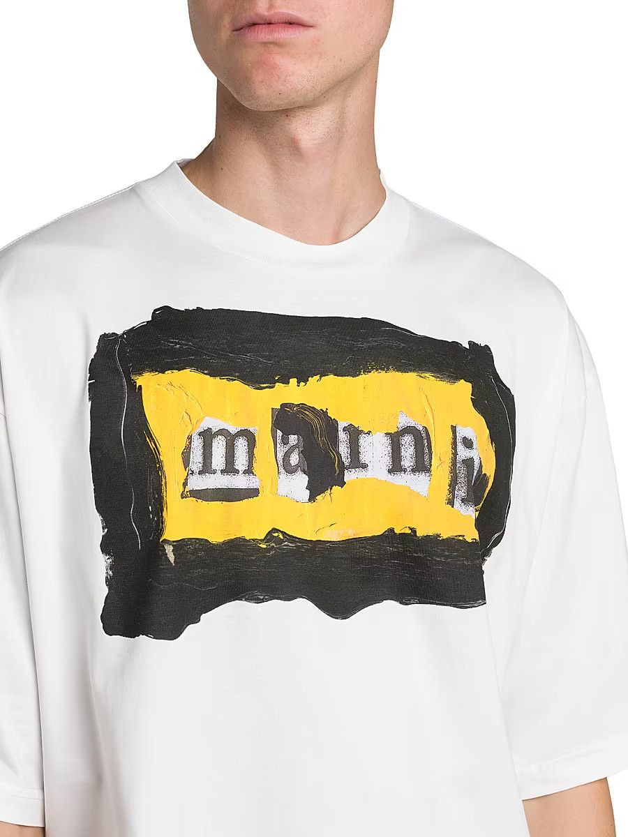 Marni o1f1d3z0326 Collage Logo Oversized T-Shirt in White Size US S / EU 44-46 / 1 - 6 Thumbnail