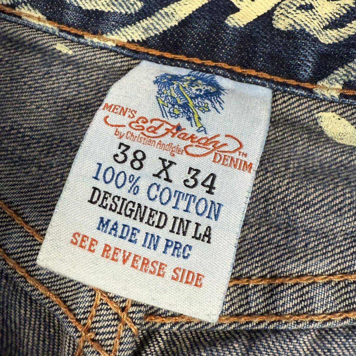 Ed Hardy Ed Hardy Y2K Dragon Embroidered Denim Jeans Size US 36 / EU 52 - 13 Thumbnail