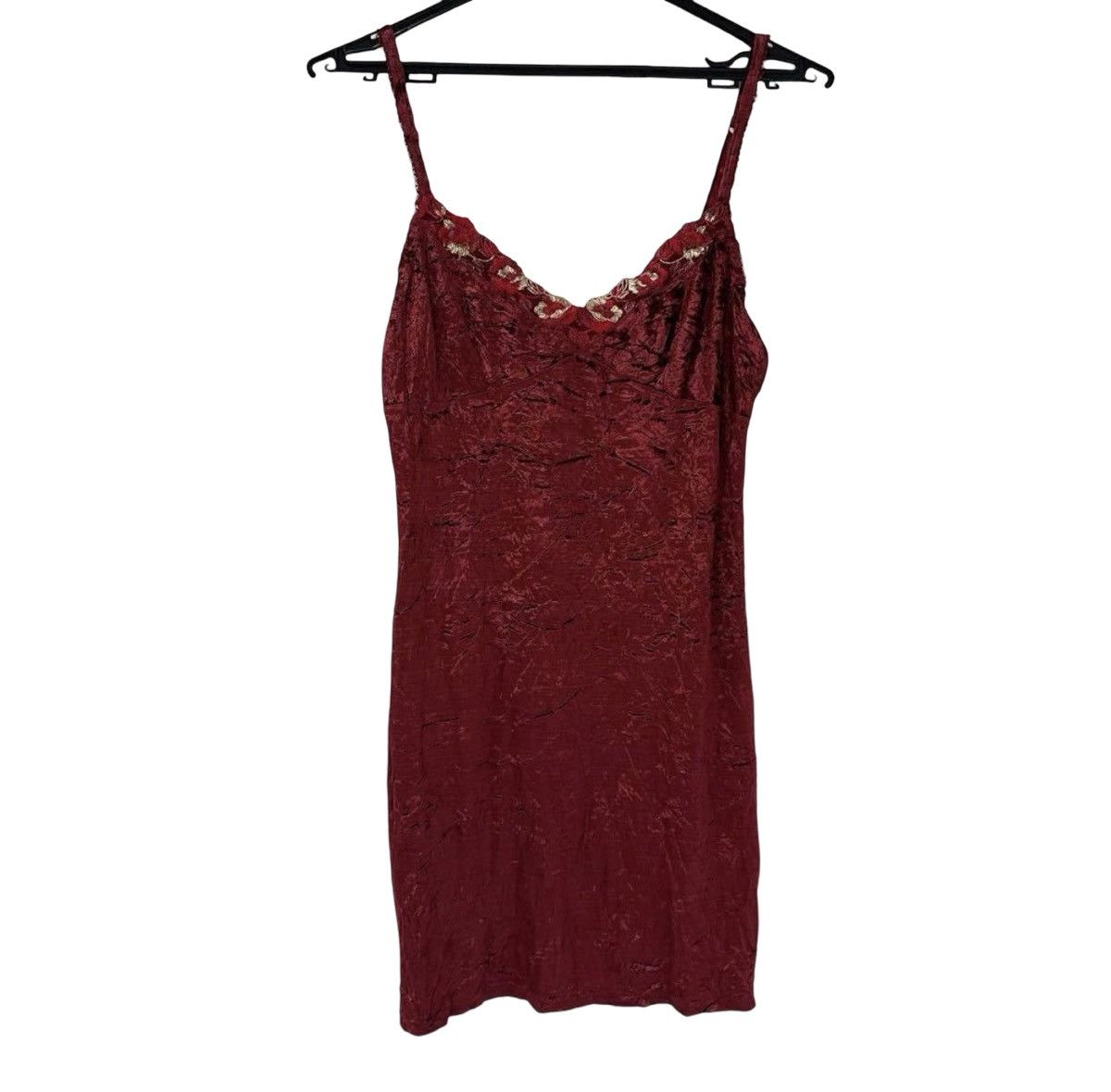 Other Etam French Lingerie Burgundy Crushed Velvet Camisole Dress Size M / US 6-8 / IT 42-44 - 1 Thumbnail