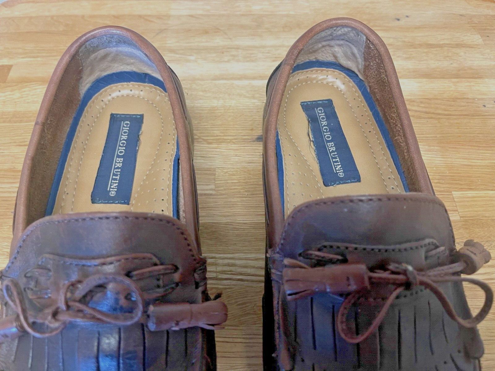 Giorgio Brutini Giorgio Brutini Shoes Men's Size 8M Woven Tassle Loafers Bro Size US 8 / EU 41 - 2 Thumbnail
