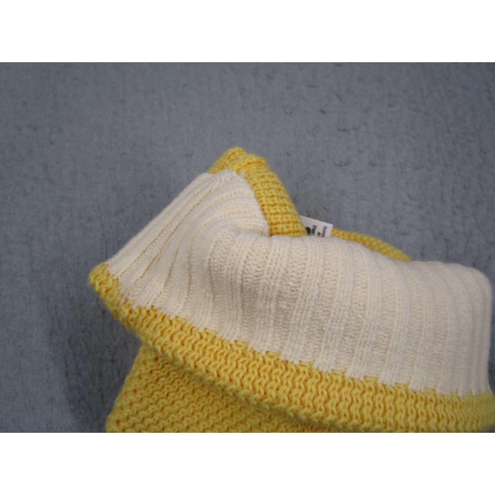 Vintage Smiley Parks Nevada Beanie Knit Wool Yellow Made USA Mens Winter Ski Cap Size ONE SIZE - 4 Thumbnail