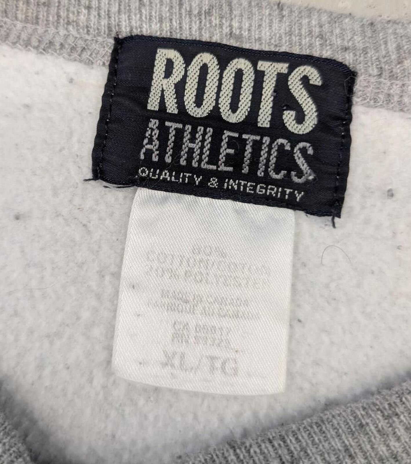 Roots Vintage 90s Roots Athletics Essential Gray Crew Neck Sweater Size US XL / EU 56 / 4 - 4 Thumbnail