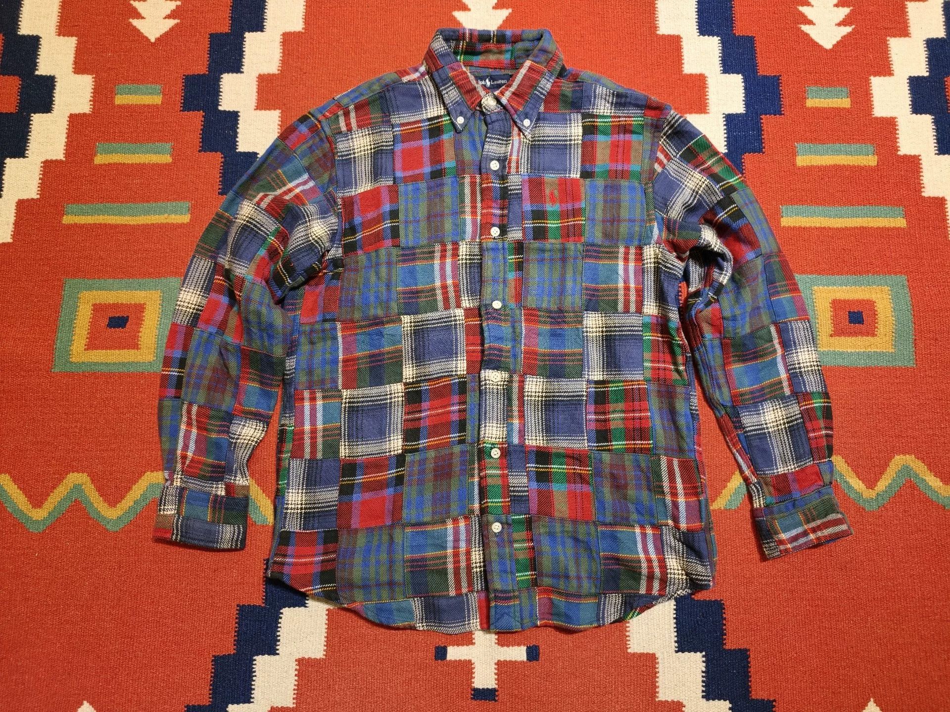 Polo Ralph Lauren Ralph Lauren Vintage Flannel Patchwork Shirt Size M / US 6-8 / IT 42-44 - 1 Thumbnail