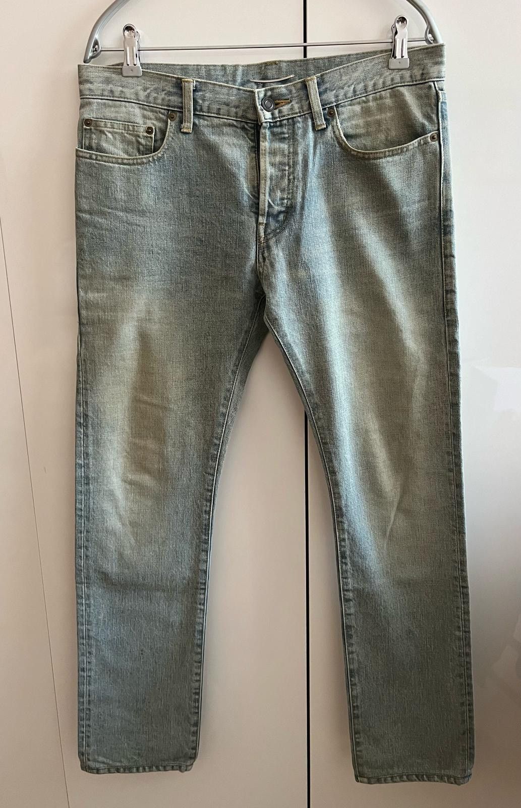 Yves Saint Laurent YSL Hedi Slimane Era Gray Blue Jeans Size US 31 - 1 Thumbnail