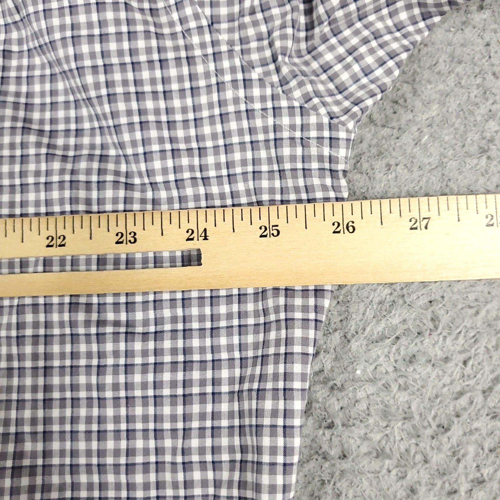 Ralph Lauren Ralph Lauren Shirt Mens Size 17 Gray Plaid Dress Button Up Long Sleeve Shirt (Dress Shirt) Mens Size 46R - 6 Thumbnail