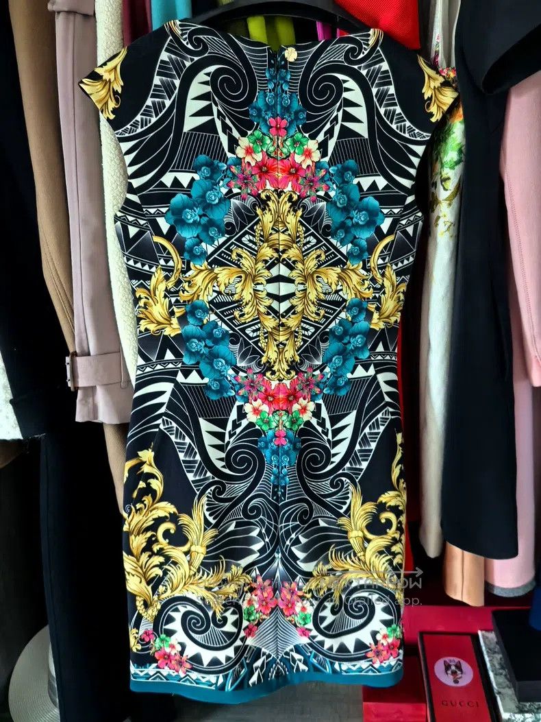 Versace Versace Half-face cheongsam dress Size S / US 4 / IT 40 - 5 Thumbnail