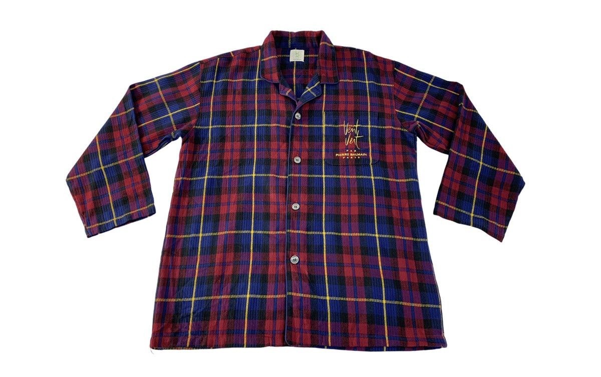 Pierre Balmain Hype Vent Vent Pierre Balmain Paris Flannel Plaid Check Size US L / EU 52-54 / 3 - 1 Thumbnail