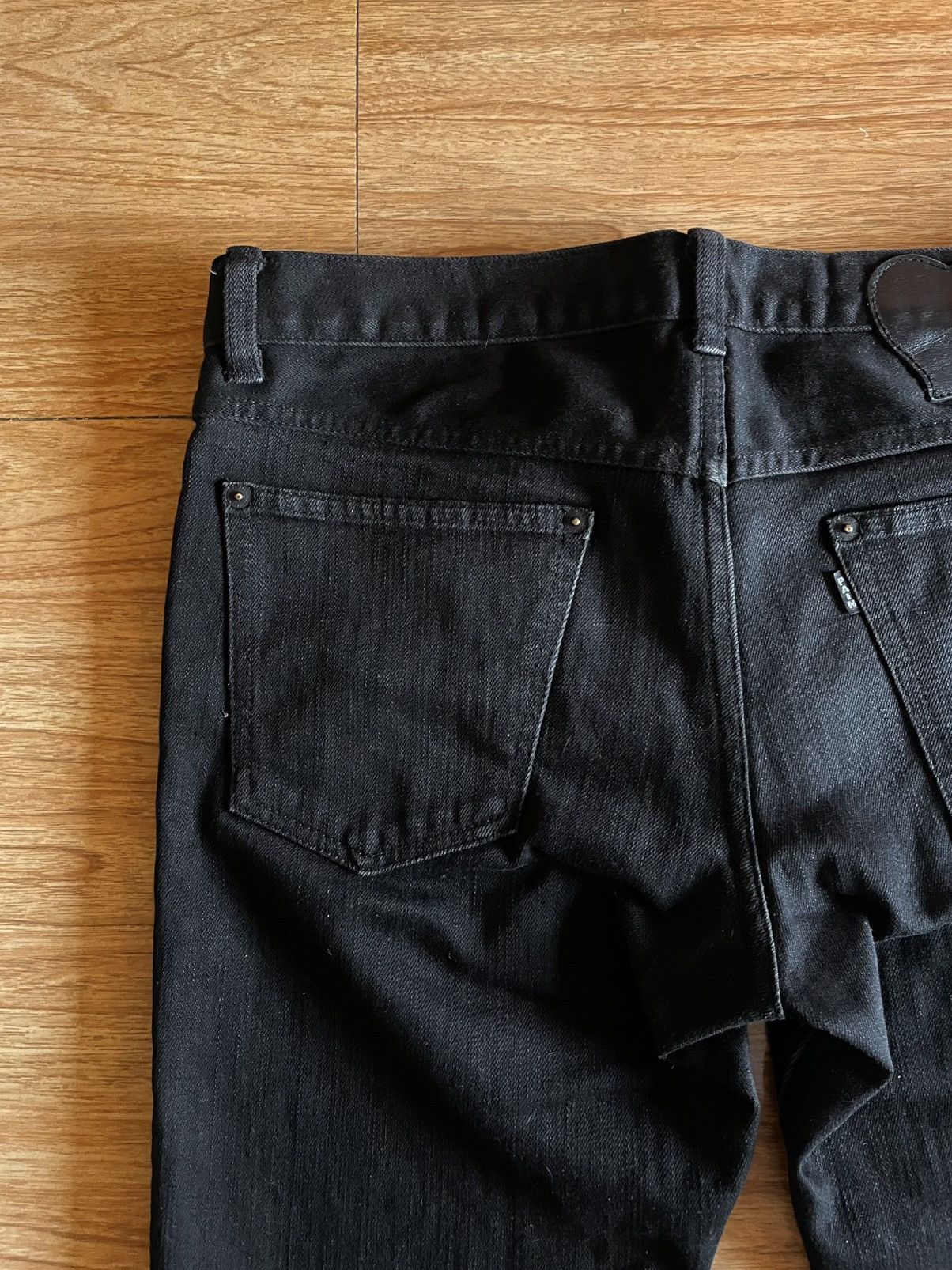 Number (N)ine Number (N)ine AW06 Noir “PAIN” Crying Heart Coated Denim Size US 32 / EU 48 - 14 Thumbnail