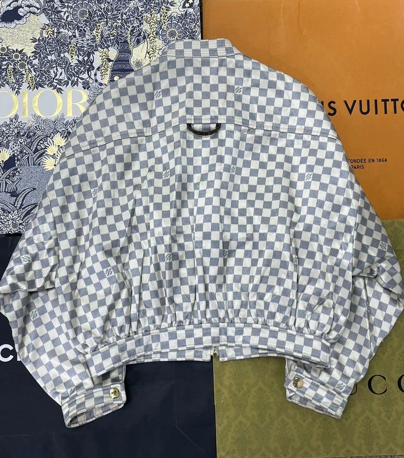 Louis Vuitton Louis Vuitton White Checkerboard Chain Jacket Size XS / US 0-2 / IT 36-38 - 3 Thumbnail