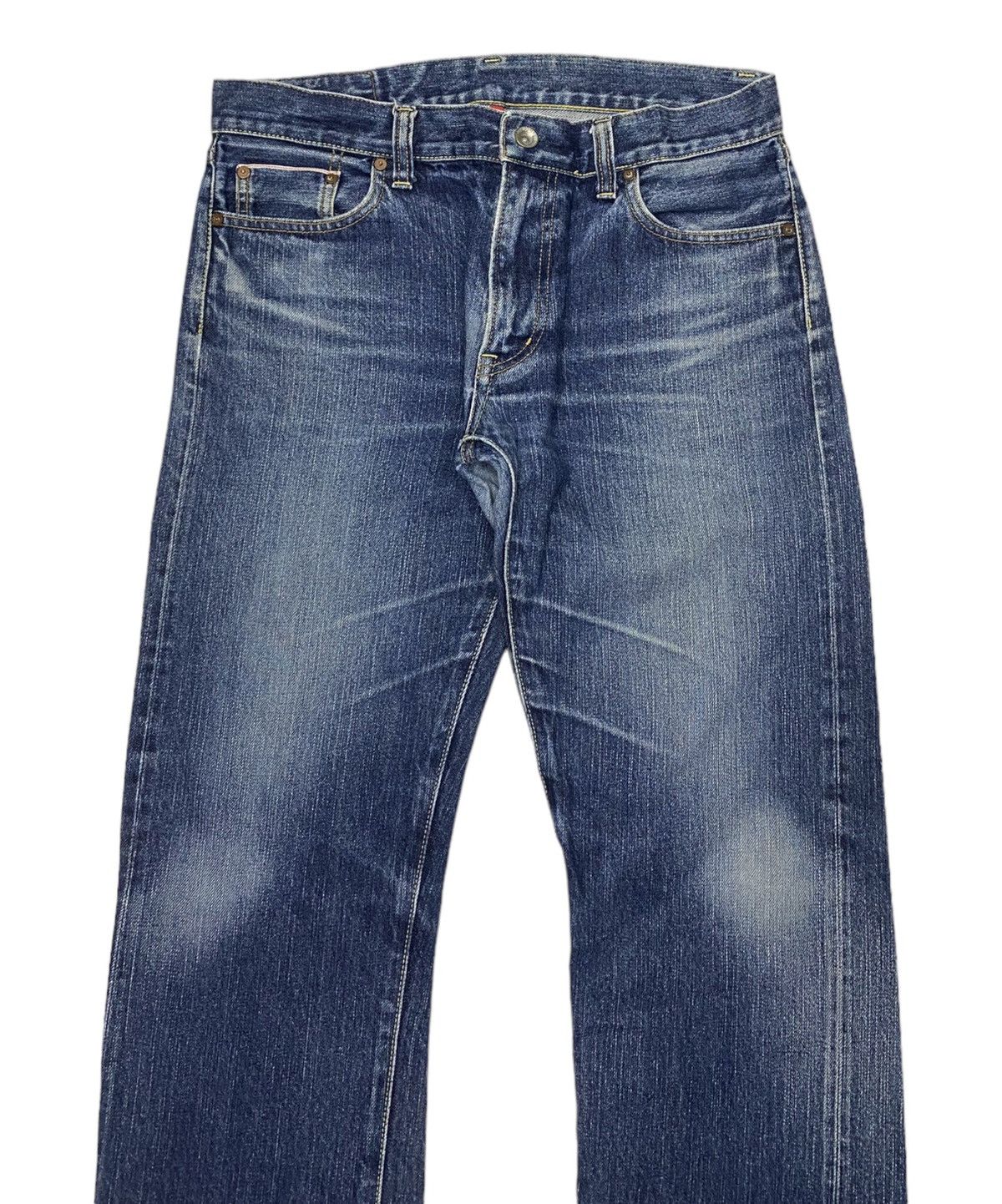 Uniqlo 🔥UNIQLO JAPAN BAGGY SELVEDGE REDLINE DISTRESSED DENIM JEANS Size US 34 / EU 50 - 5 Thumbnail
