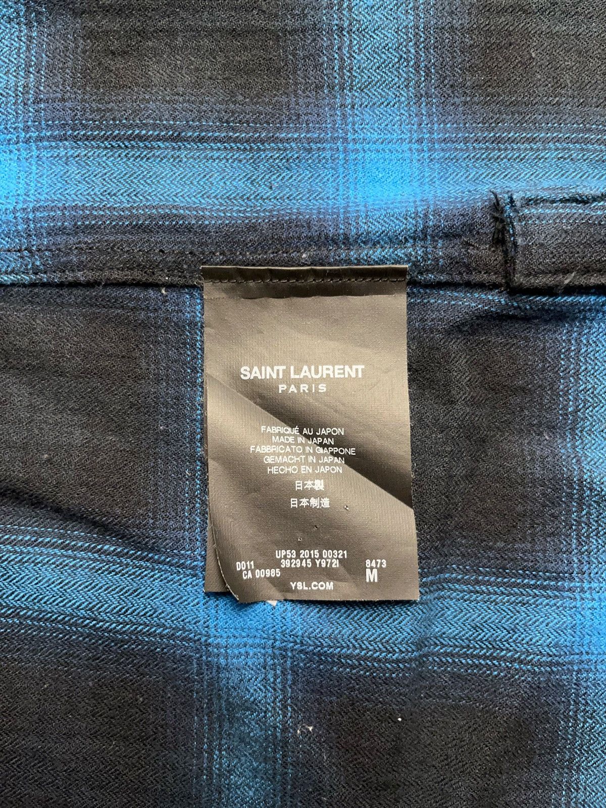 Yves Saint Laurent Saint Laurent flannel checked button-up shirt Size US M / EU 48-50 / 2 - 4 Thumbnail
