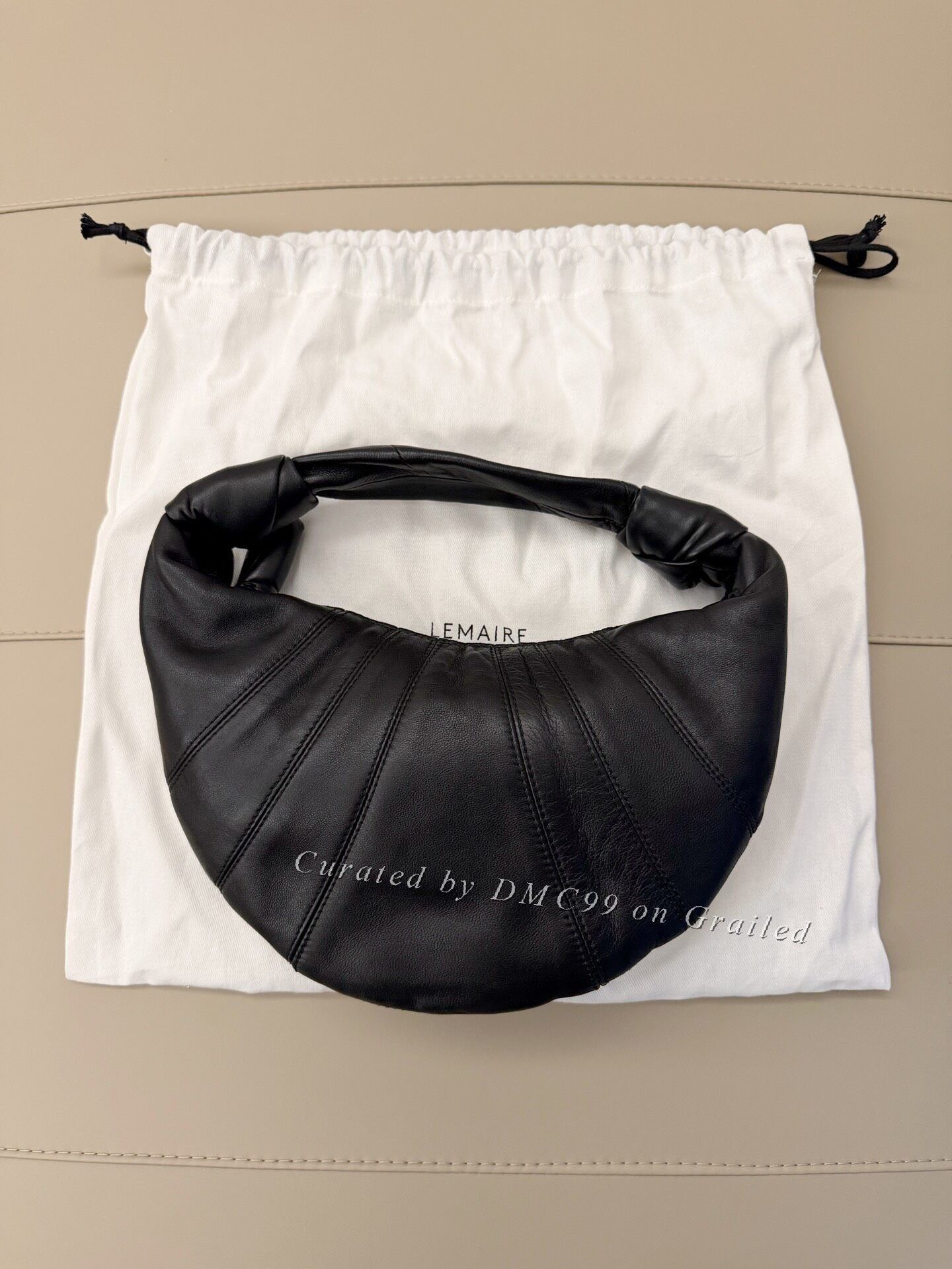Lemaire Lemaire Black Croissant Hobo Bag Size ONE SIZE - 2 Thumbnail