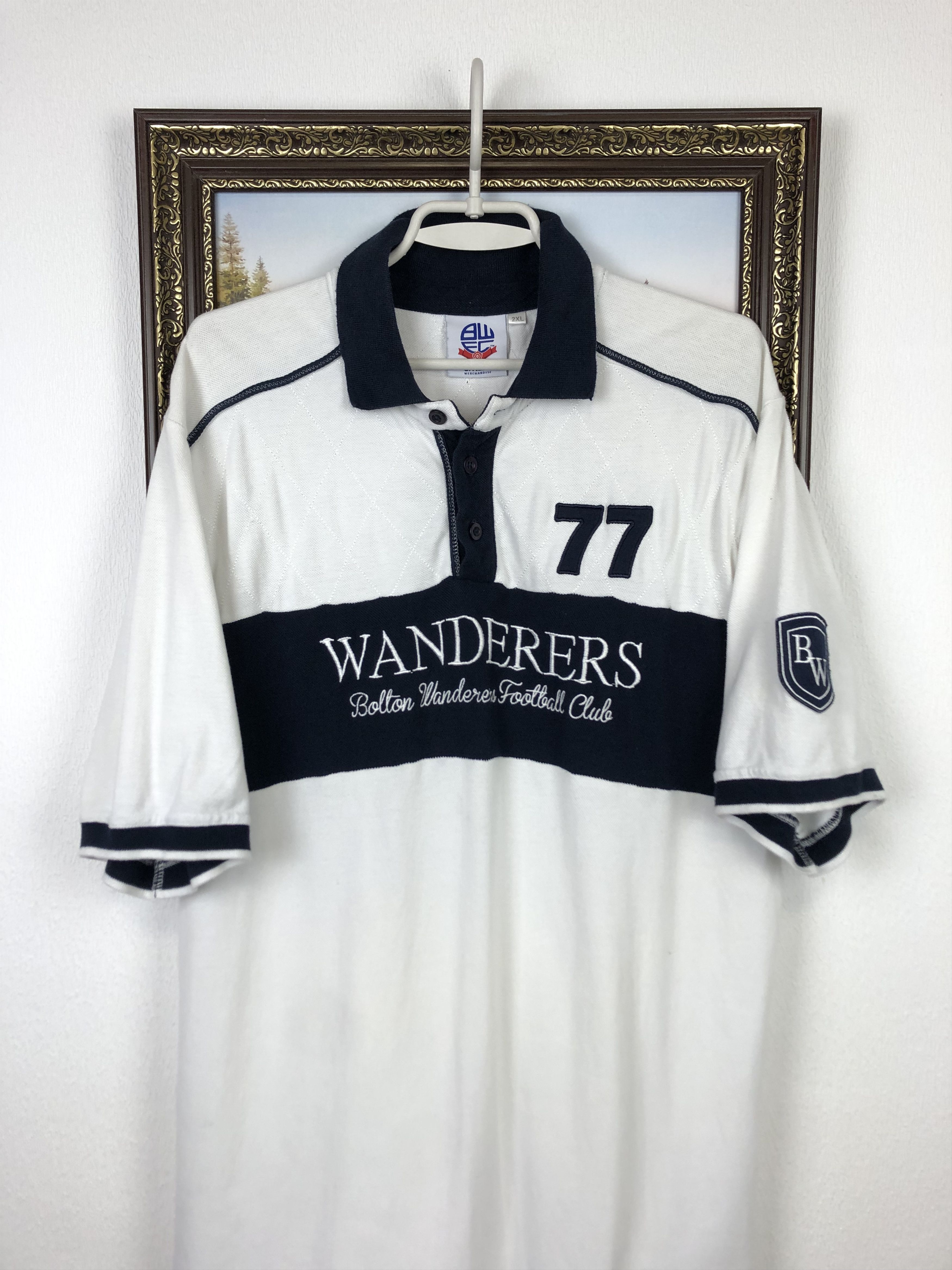 Vintage Bolton Wanderers Football Polo Shirt Soccer Jersey Tee Size US XXL / EU 58 / 5 - 2 Thumbnail