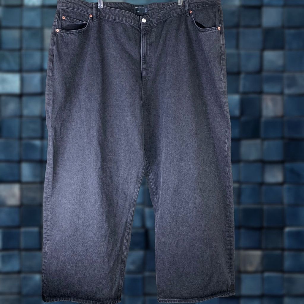 VINTAGE? No — Wait: ASOS Curve Jeans Black Denim Straight Leg Women 24 Plus 29