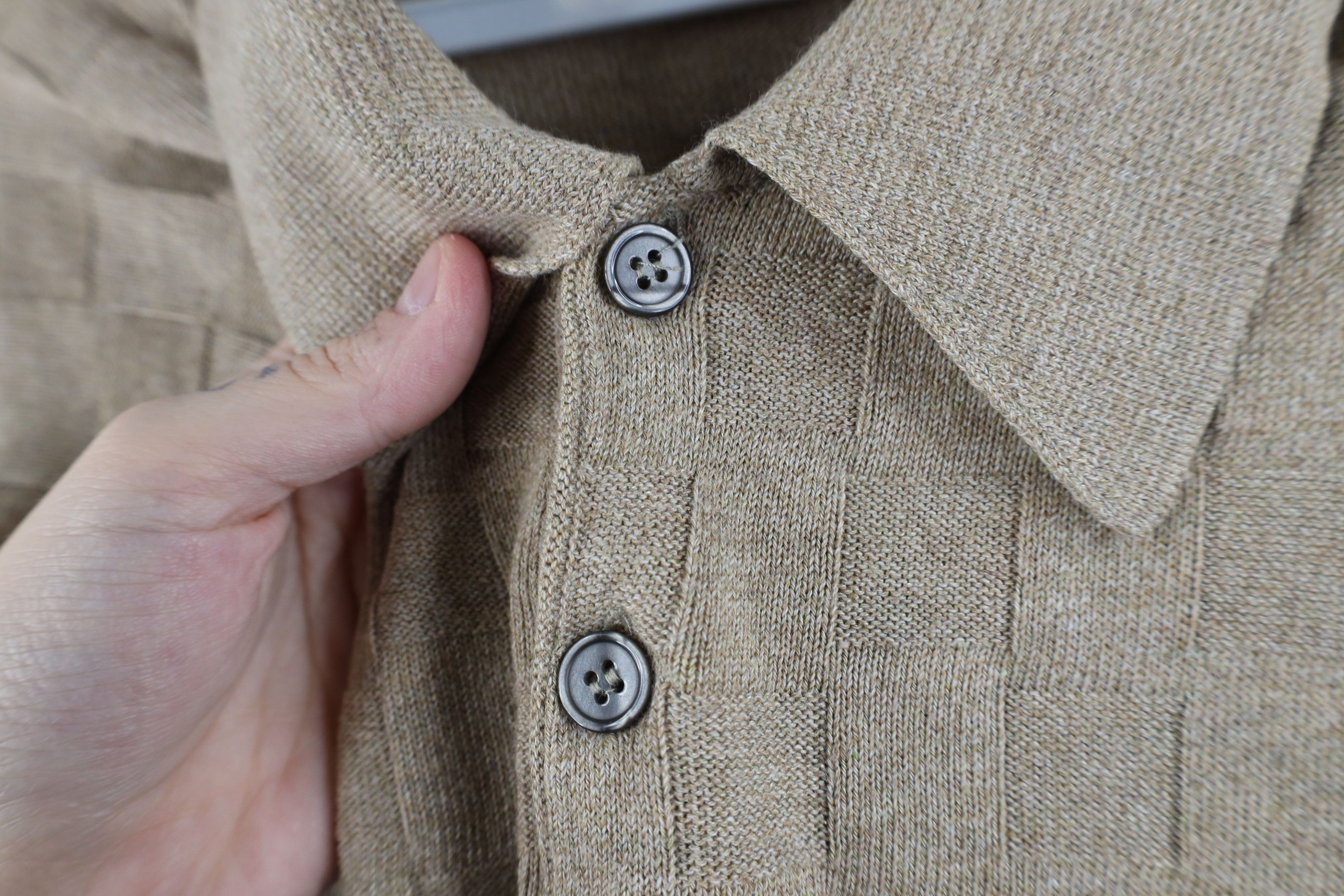 Vintage Vintage 70s Streetwear Weave Knit Collared Polo Shirt Size US XXL / EU 58 / 5 - 4 Thumbnail