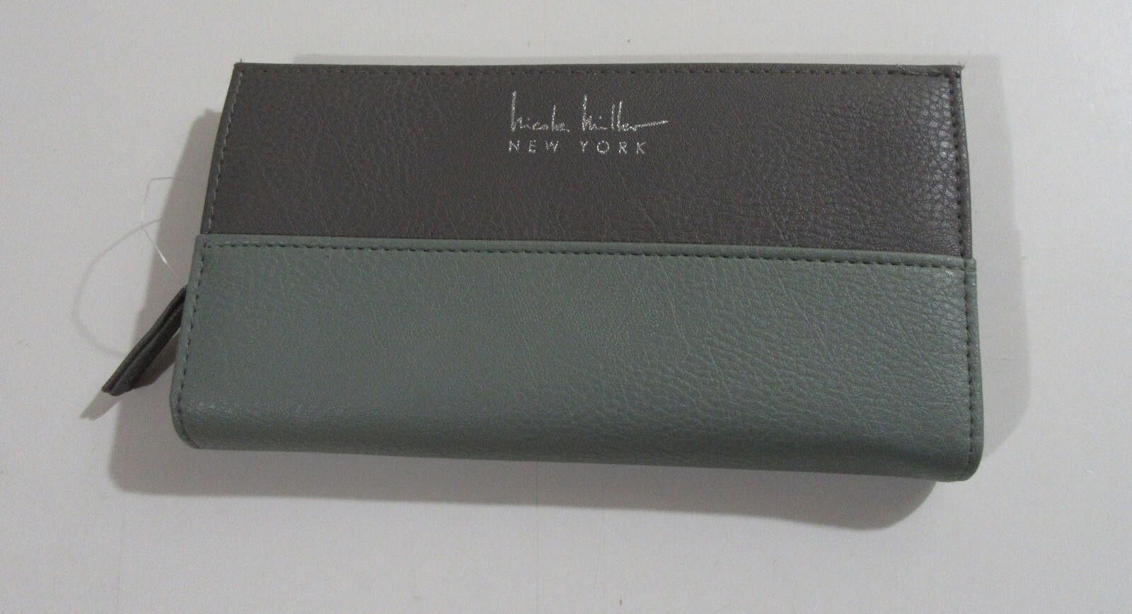 Nicole Miller Nicole Miller Womens Cosette Wallet NWT Dusty Slate/Celedon Size ONE SIZE - 1 Thumbnail