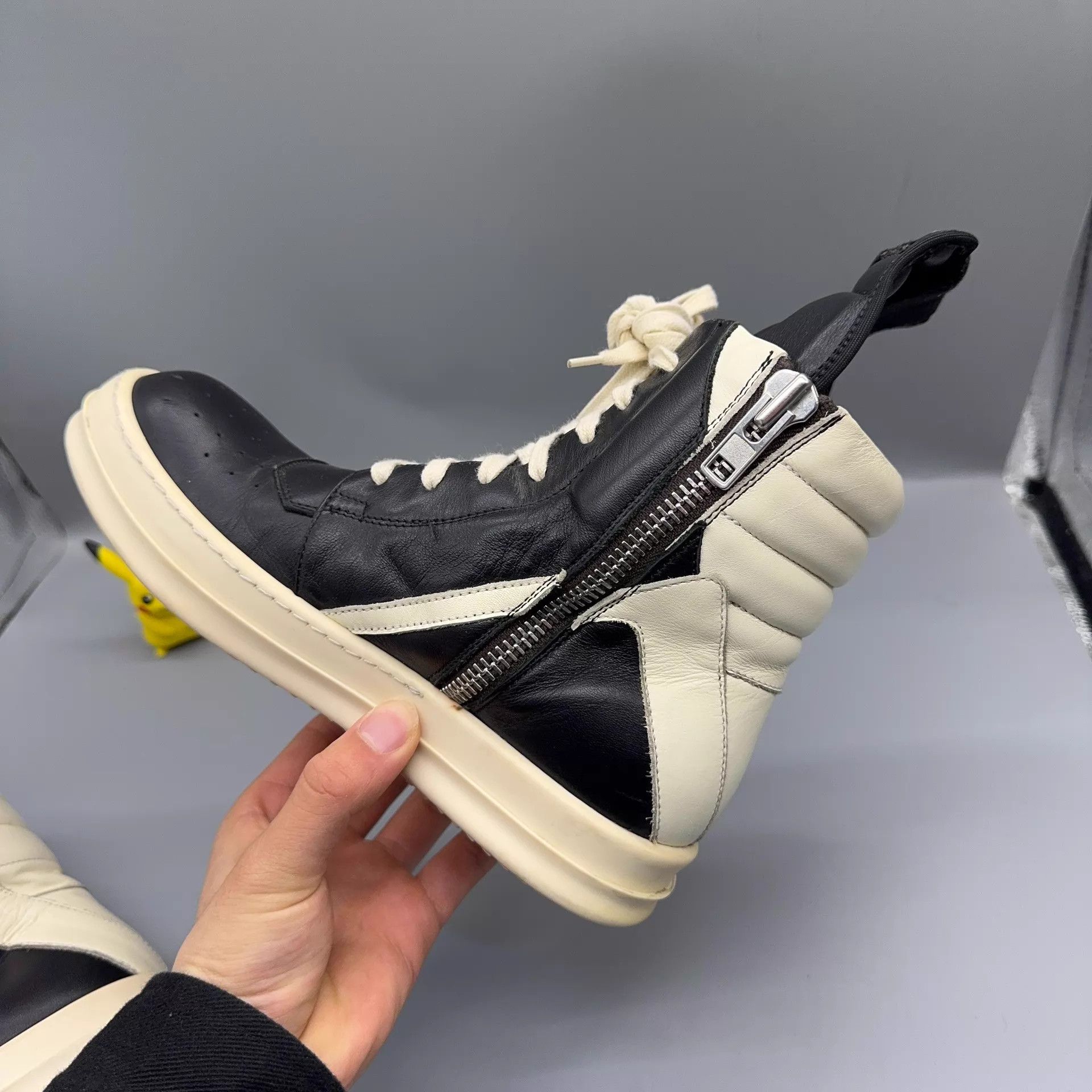 Rick Owens RICK OWENS/RO Black & White Shoes Size 36.5 Size US 6 / IT 36 - 6 Thumbnail