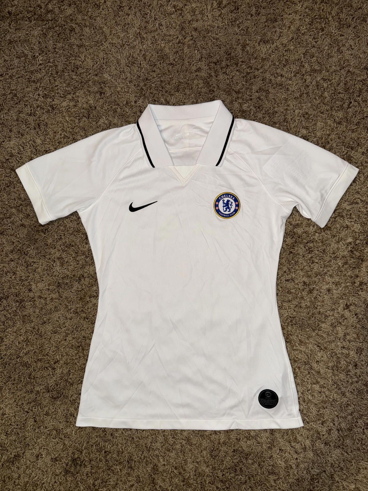 Nike Unreleased Nike Women’s Chelsea Football Club Kit 2 Collared Polo Shirt Sample Size S / US 4 / IT 40 - 1 Thumbnail