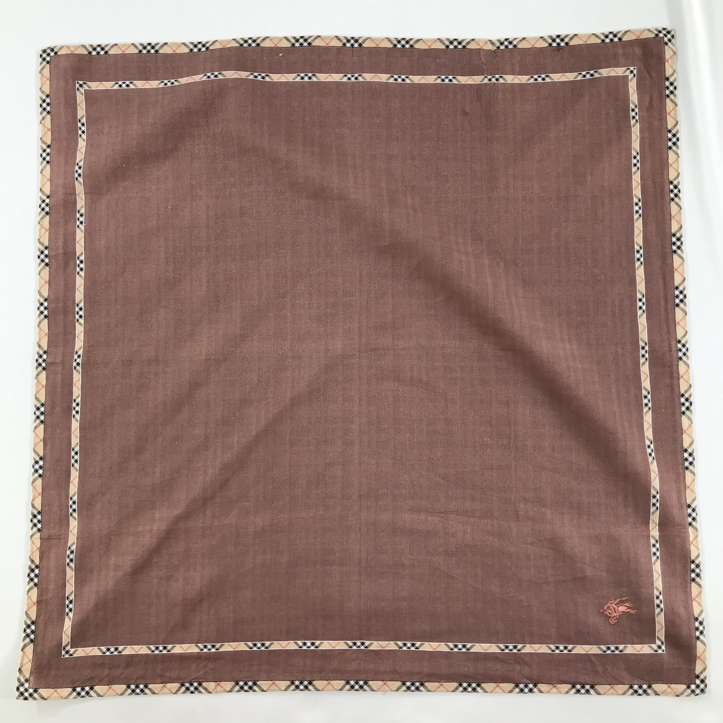 Burberry × Vintage Burberry Bandana / Handkerchief / Neckerchief - S1568 Size ONE SIZE - 1 Thumbnail