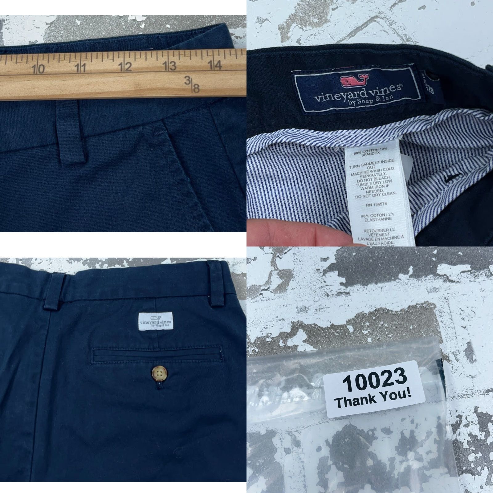 Vineyard Vines Vineyard Vines Shorts Men 28 Navy Blue Chino Flat Front Dark Preppy Whale Shep Surf Beach Classic Modern 90s Mens Size US 28 / EU 44 - 8 Thumbnail