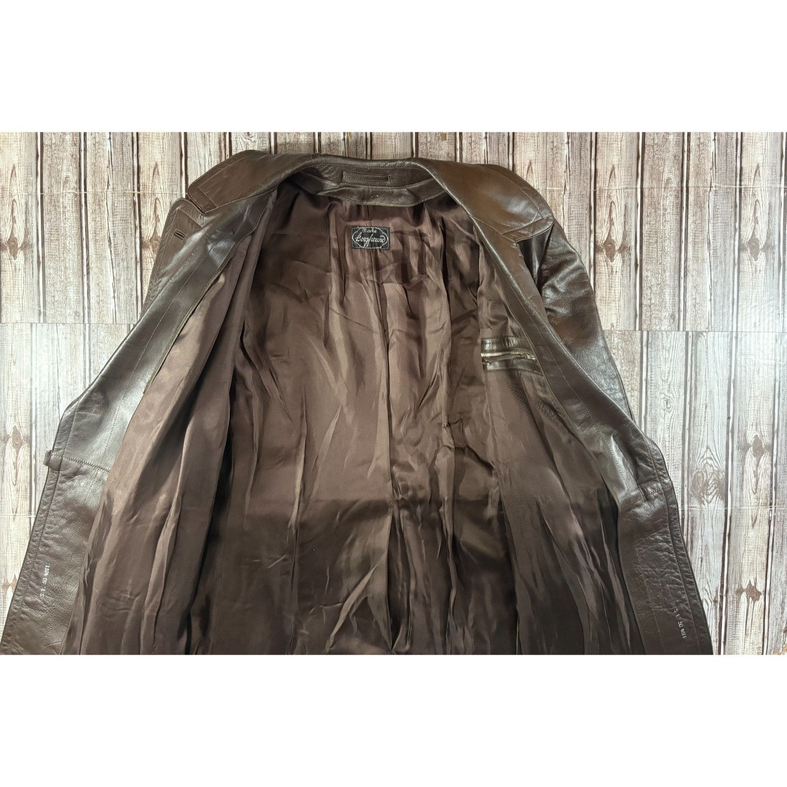 Other Bergfreund German leather coat trench coat sz 50 40's WWII E Size US L / EU 52-54 / 3 - 3 Thumbnail