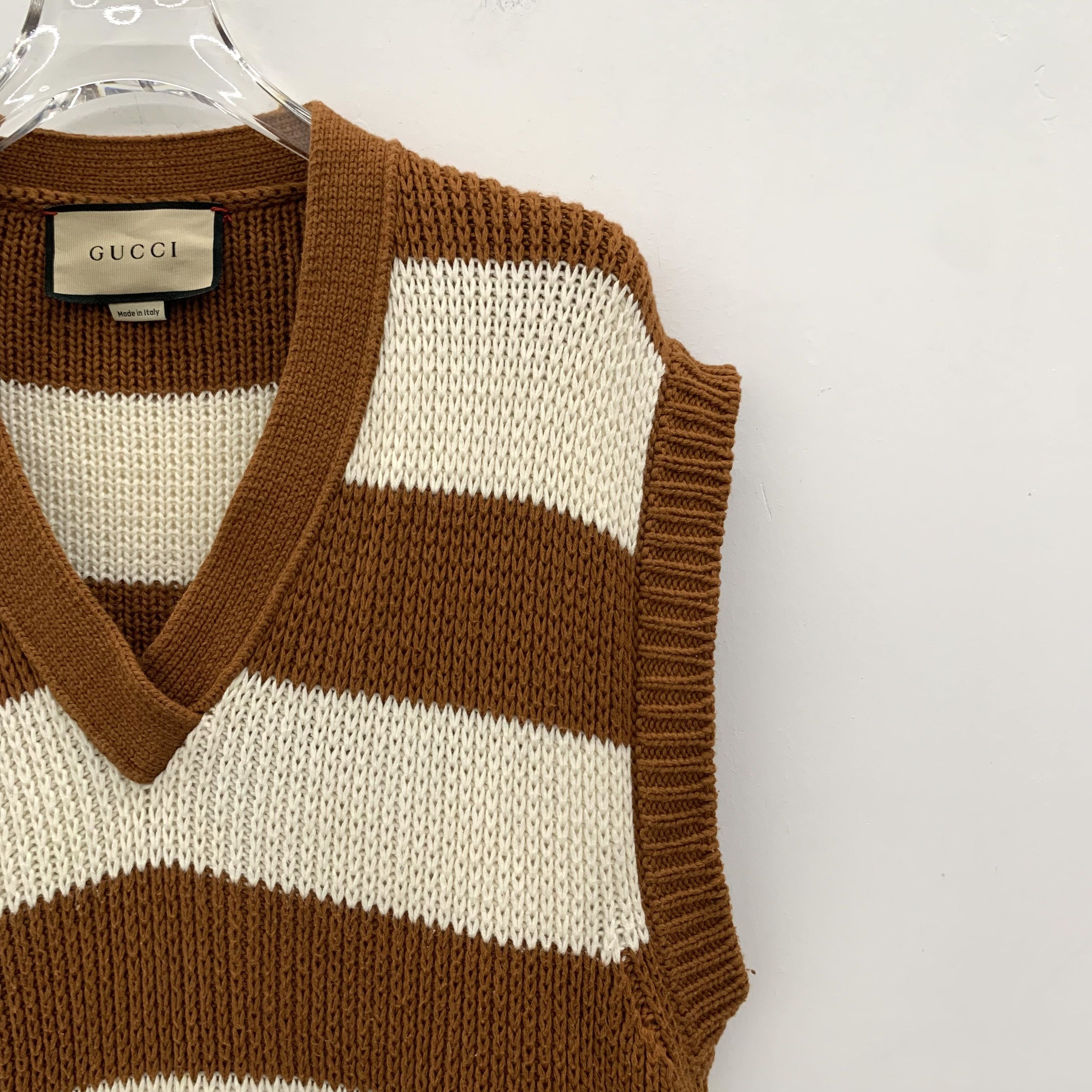 Gucci Gucci Vest – Colorblock Stripe Logo Knit (Size M) Size M / US 6-8 / IT 42-44 - 7 Thumbnail