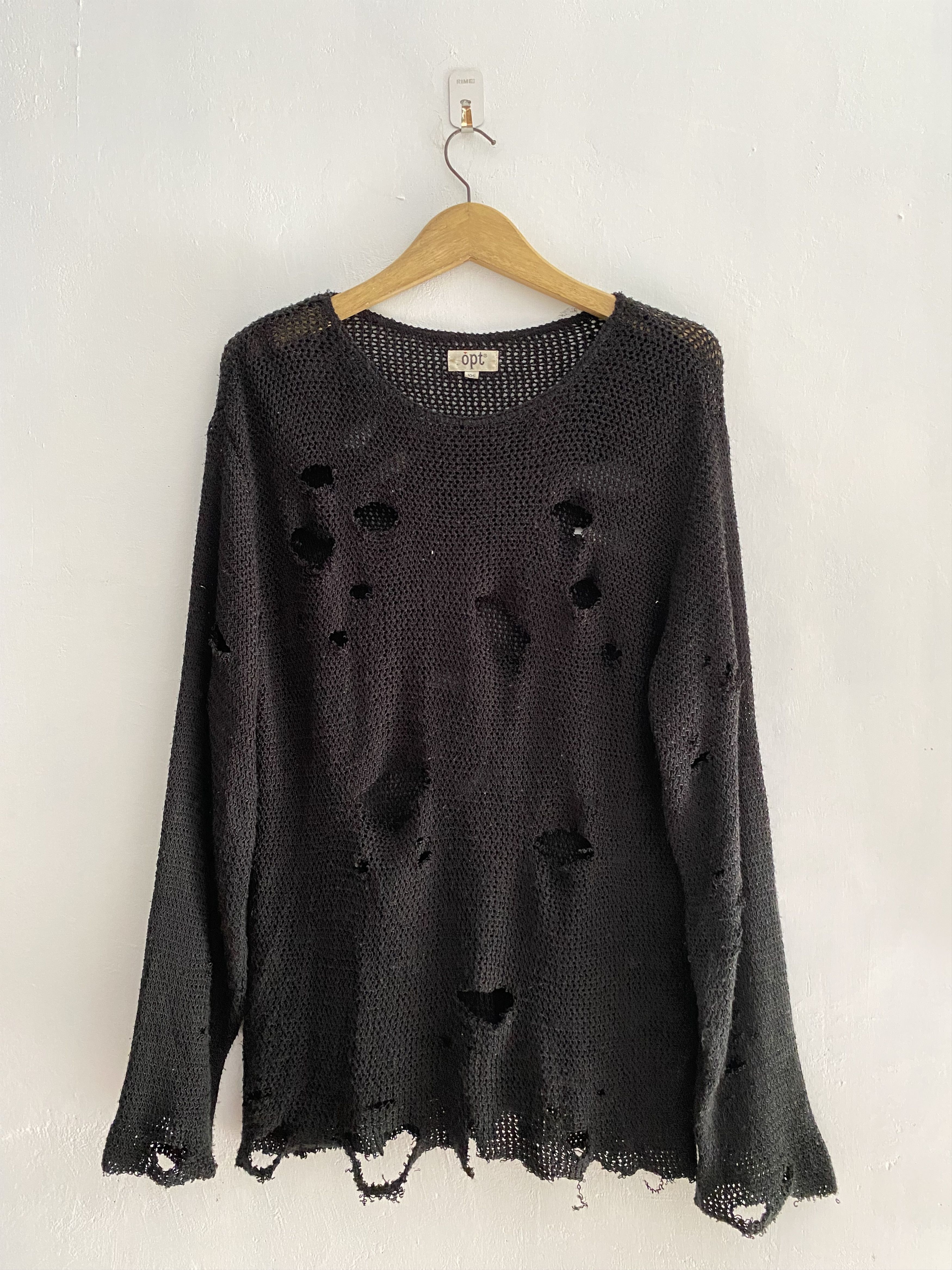 PPFM Japanese opt jeans destroyed cut out knit cdg style Size US L / EU 52-54 / 3 - 1 Thumbnail