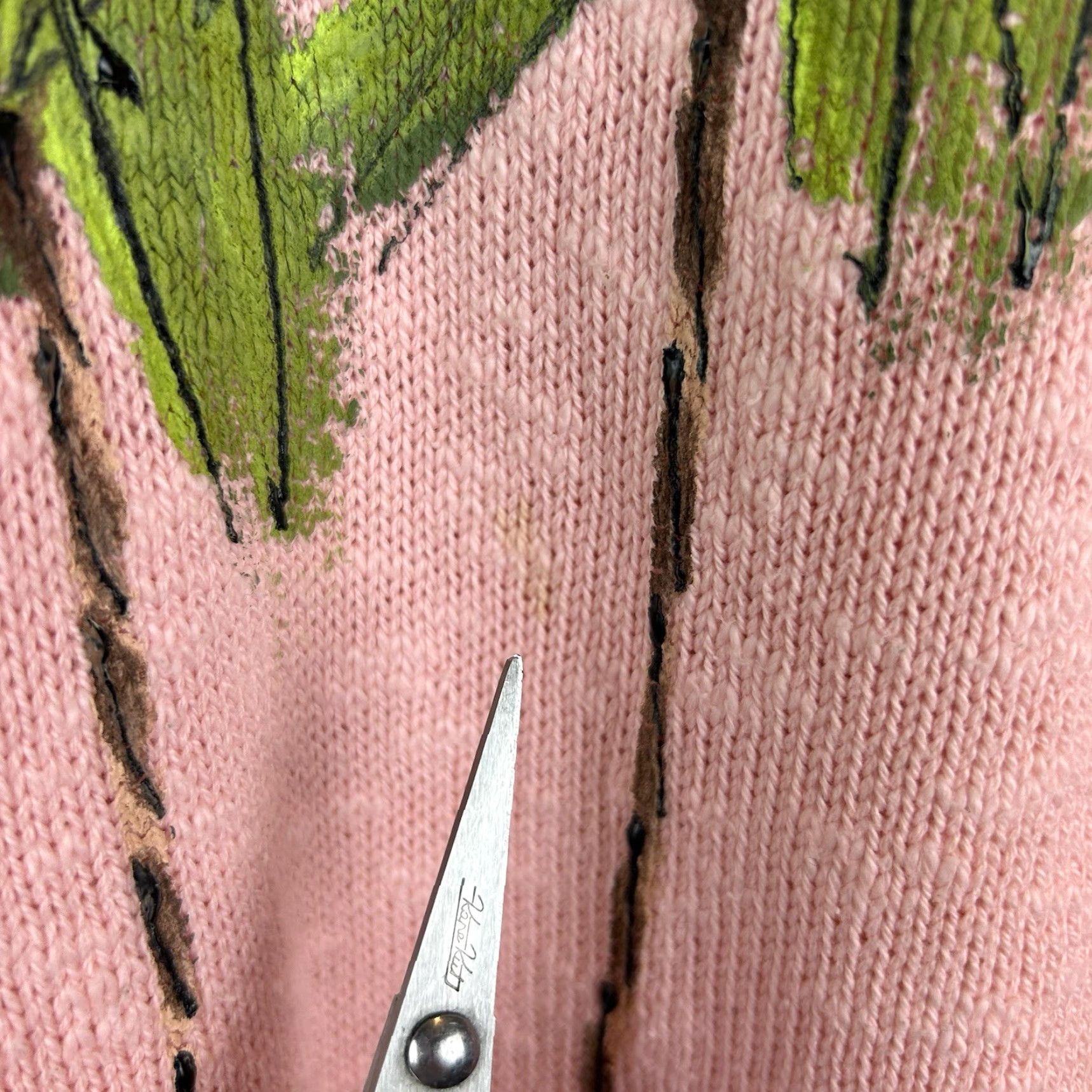 Vintage VINTAGE Victoria Tropical Sweater Women L Pink Knit Cardigan 3D Embroidered Sequin Size L / US 10 / IT 46 - 7 Thumbnail