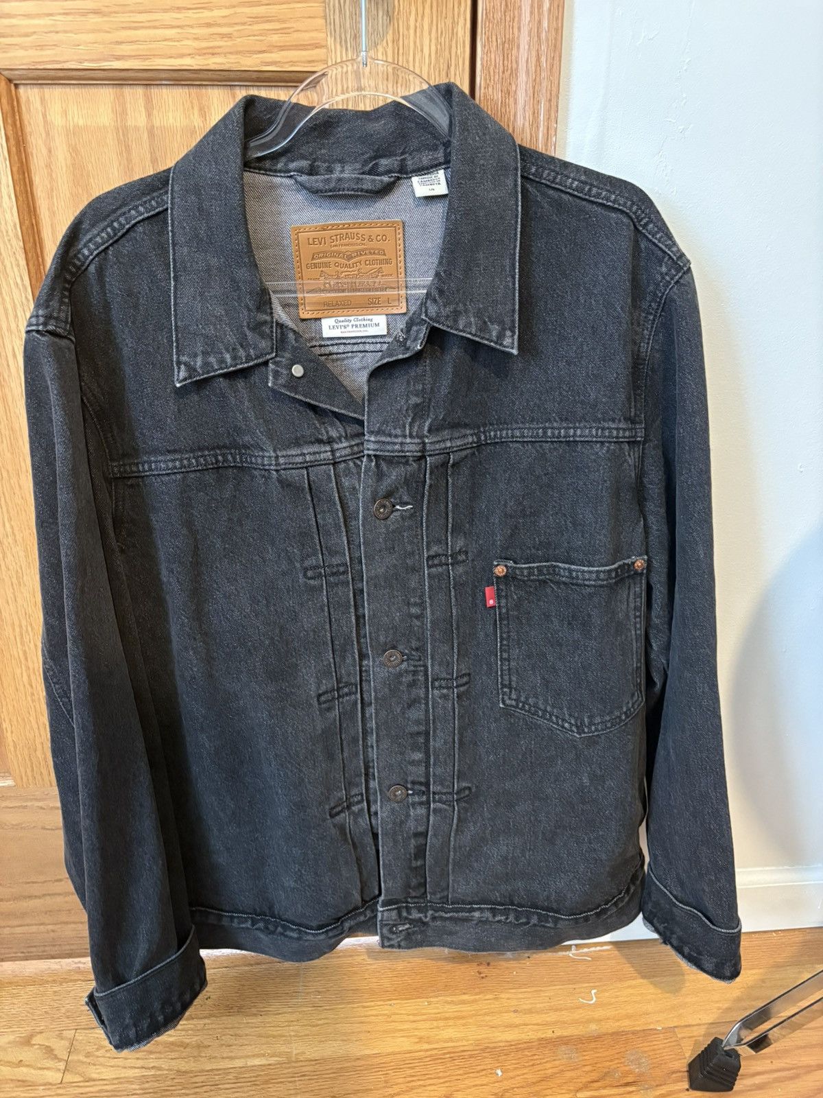 PREMIUM BLACK TYPE I TRUCKER JACKET L Levi's Levi's Type 1