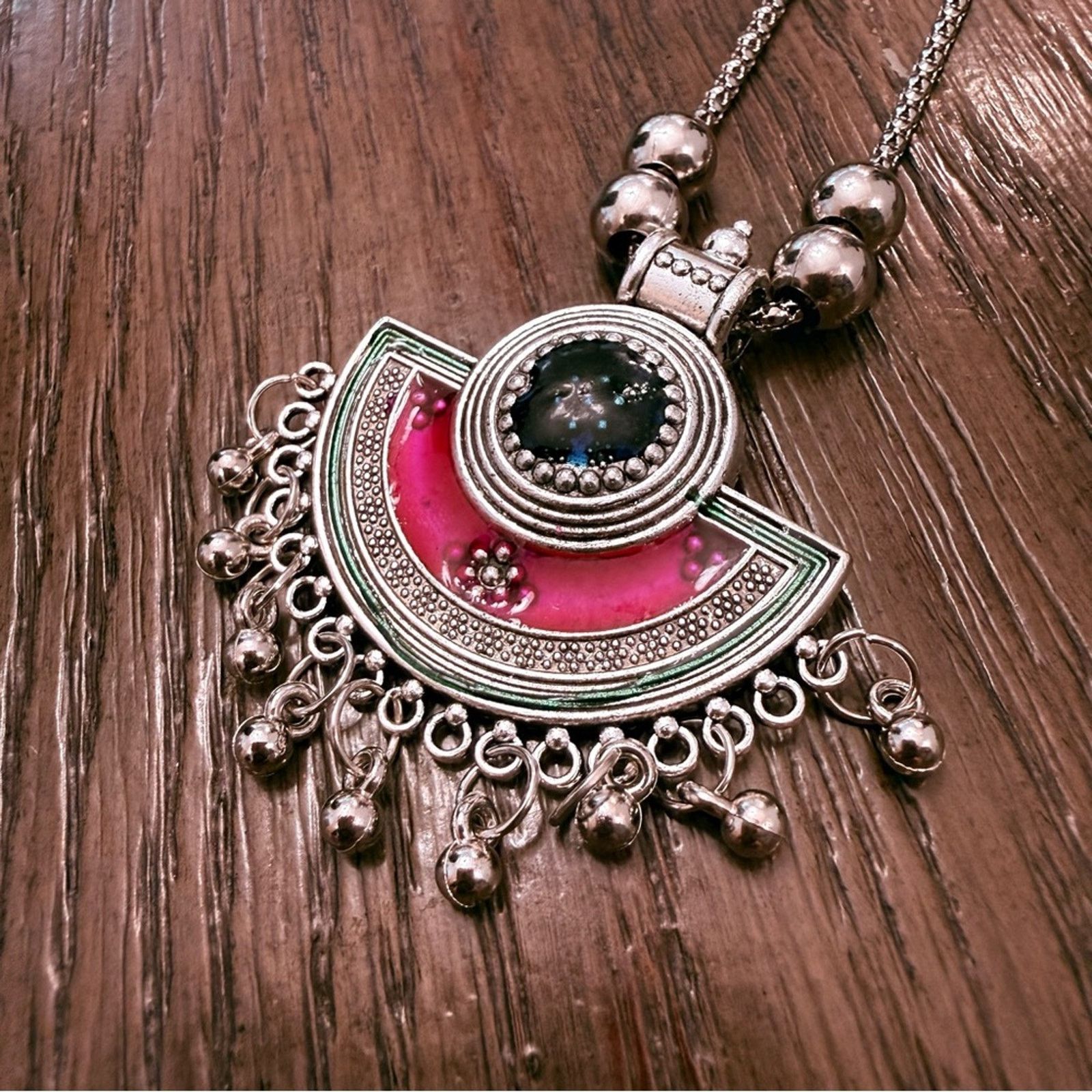 & Other Stories Elegant Oxidized Silver Tone Statement Necklace Size ONE SIZE - 6 Thumbnail