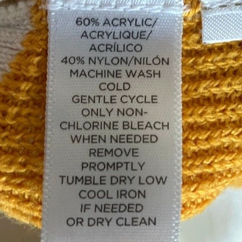 Loft LOFT Womens Sweater White Yellow Striped Crew Neck Long Sleeve Medium Size M / US 6-8 / IT 42-44 - 7 Thumbnail