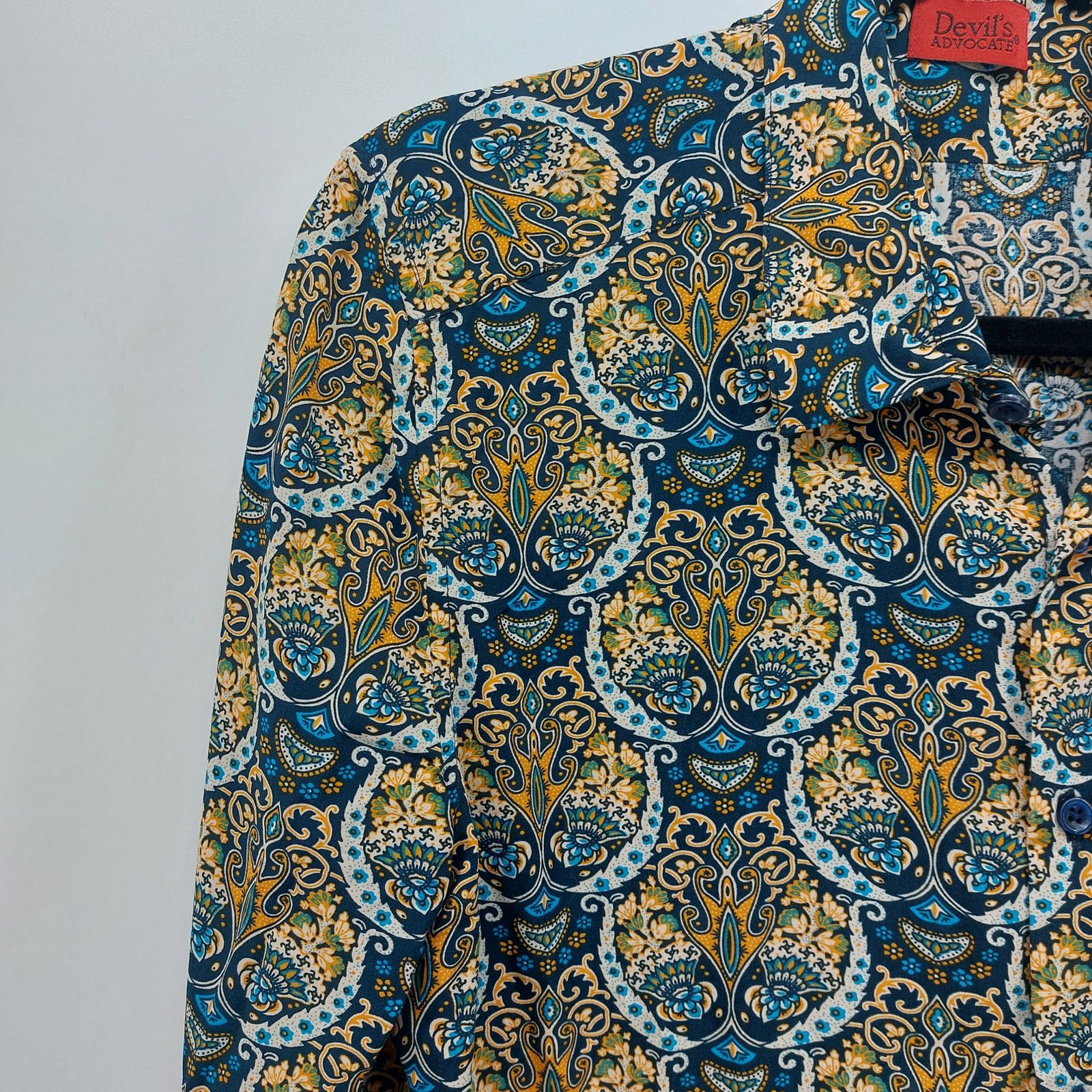 Other Devil's Advocate Paisley Blue Tan Long Sleeve Button Down M Size M / US 6-8 / IT 42-44 - 5 Thumbnail