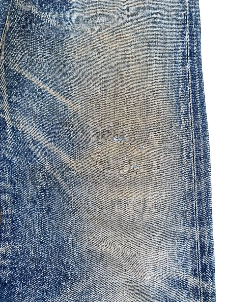 Edwin VINTAGE EDWIN505zx SELVEDGE BUCKLE BACK DISTRESSED DENIM Size US 33 - 23 Thumbnail