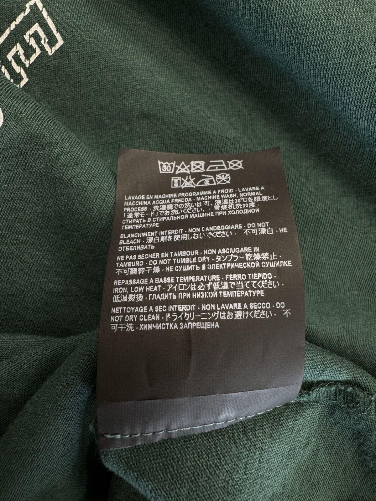 Saint Laurent Paris Saint Laurent University Tee Green Size US M / EU 48-50 / 2 - 8 Thumbnail