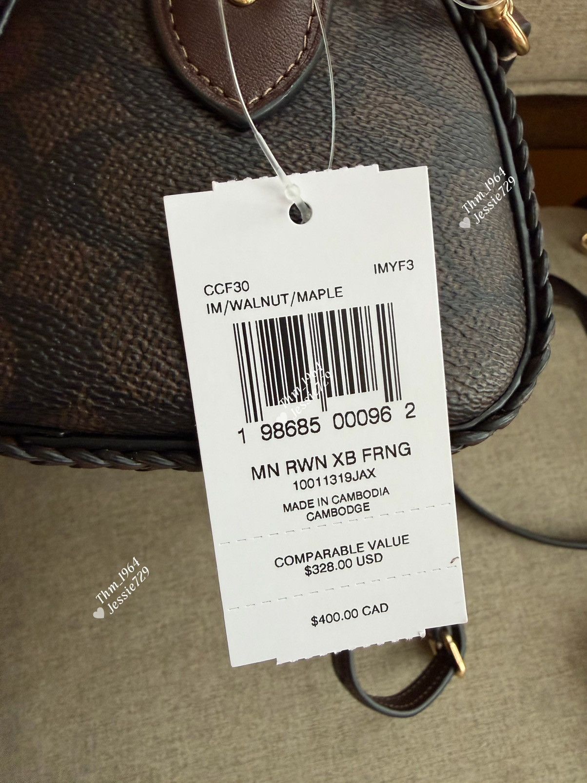 Coach NWT！COACH Mini Rowan Crossbody Bag In Signature With Fringe Size ONE SIZE - 9 Thumbnail