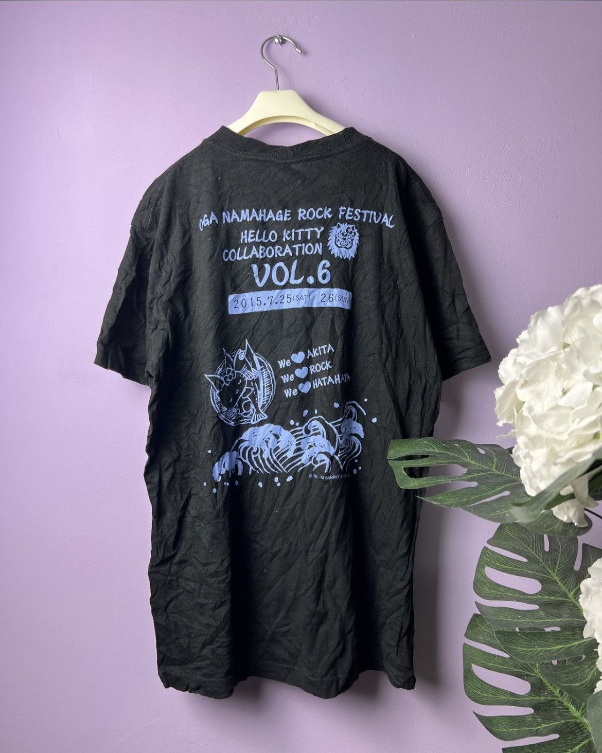Cartoon Network 🔥Hello Kitty Oga Namahage Rock Fest Tees Size US M / EU 48-50 / 2 - 3 Thumbnail