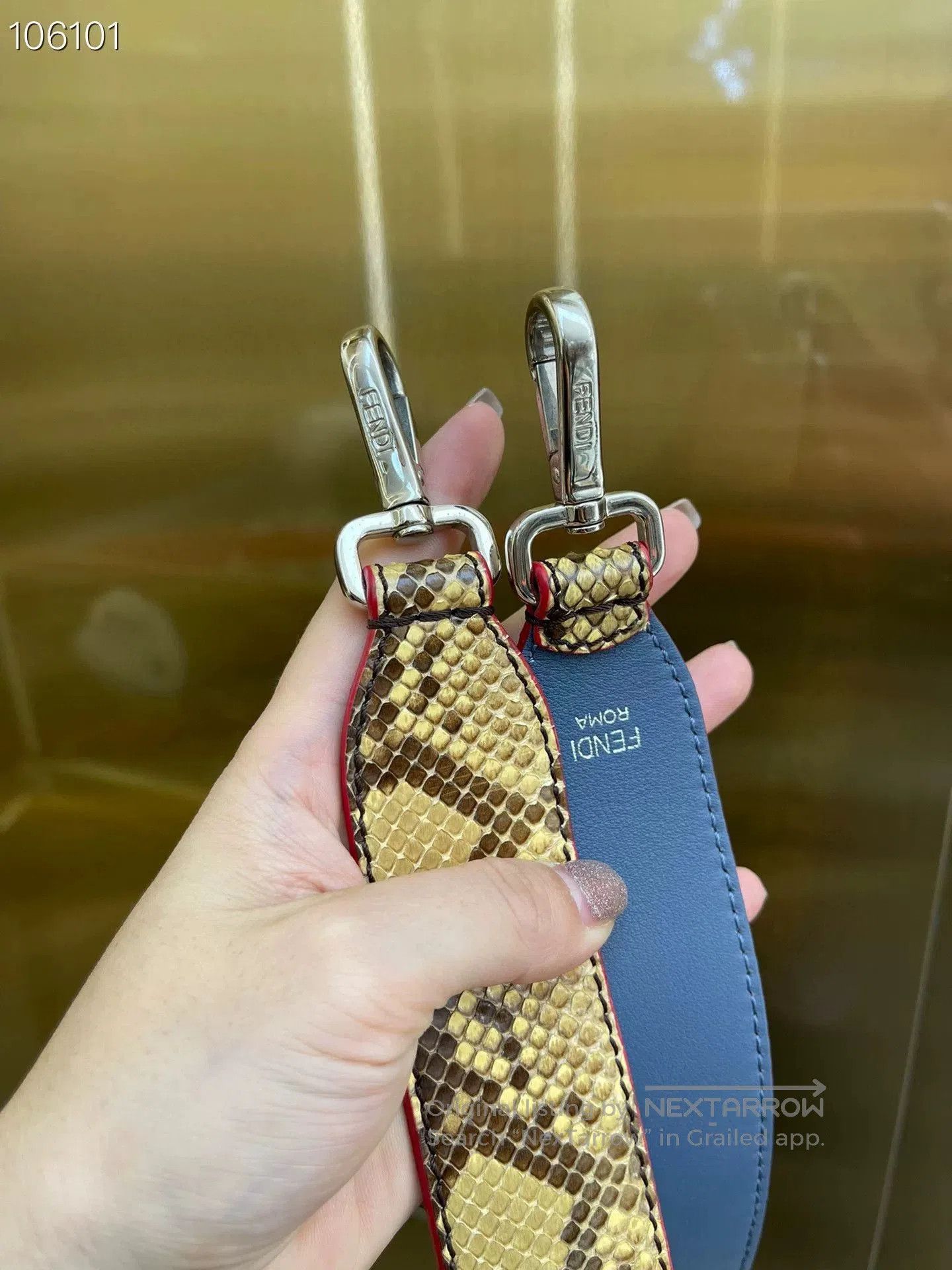 Fendi Fendi Limited Python Leather Shoulder Strap. Size ONE SIZE - 3 Thumbnail
