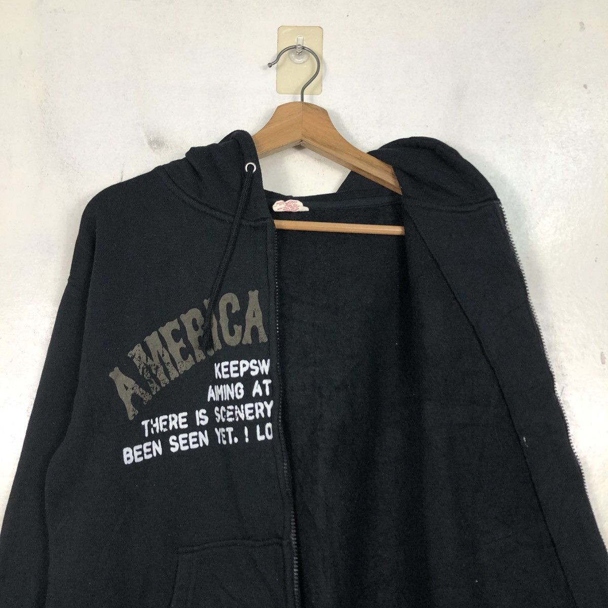 Japanese Brand 📌American Spirit Punk Design Zipper Hoodie Big Logo Size US L / EU 52-54 / 3 - 15 Thumbnail