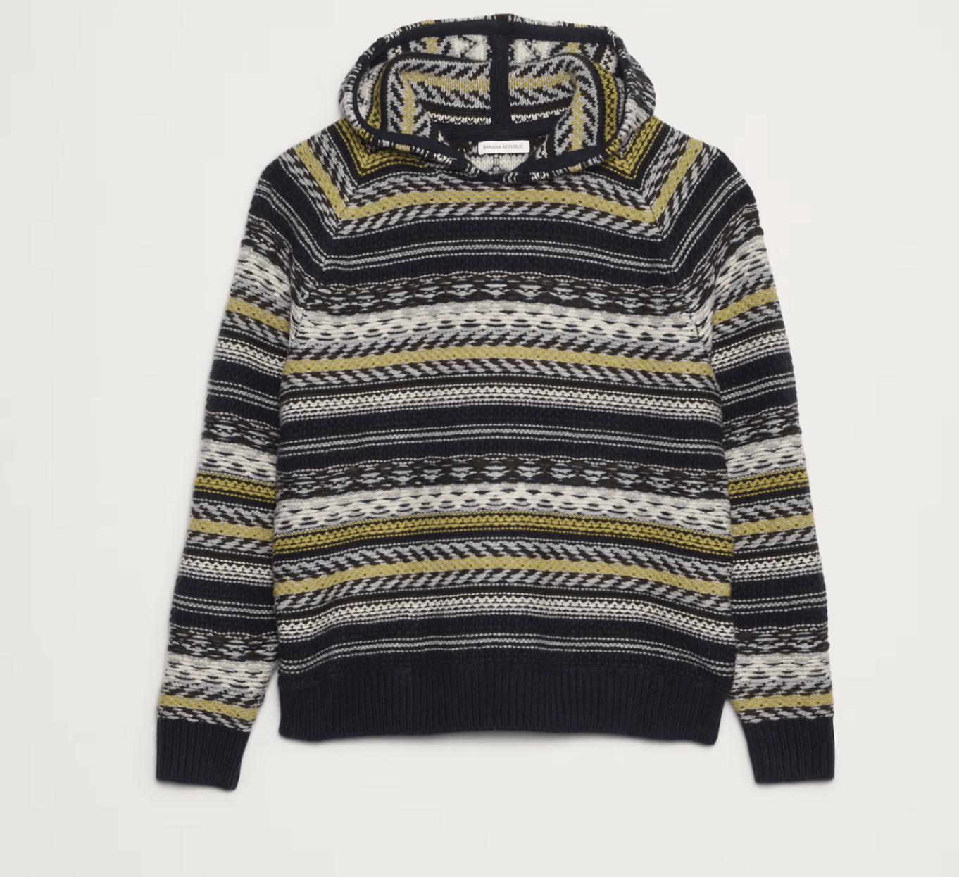 Banana Republic Fairisle Merino-Blend Sweater Hoodie Size US M / EU 48-50 / 2 - 1 Thumbnail