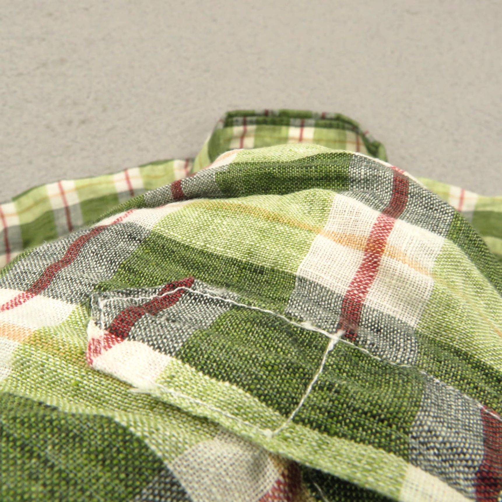 Suitsupply SuitSupply Shirt Mens 46 Regular 17.5 Green Linen Button Size US XXL / EU 58 / 5 - 4 Thumbnail