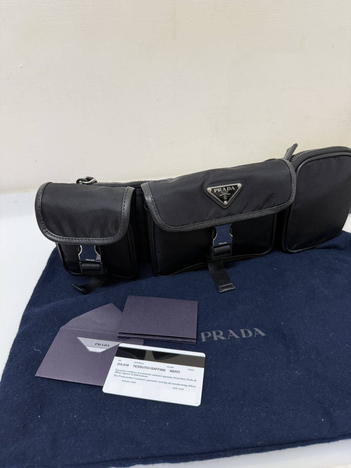 Prada Prada Cargo Nylon Messenger Bag Black Nylon Size ONE SIZE - 10 Thumbnail