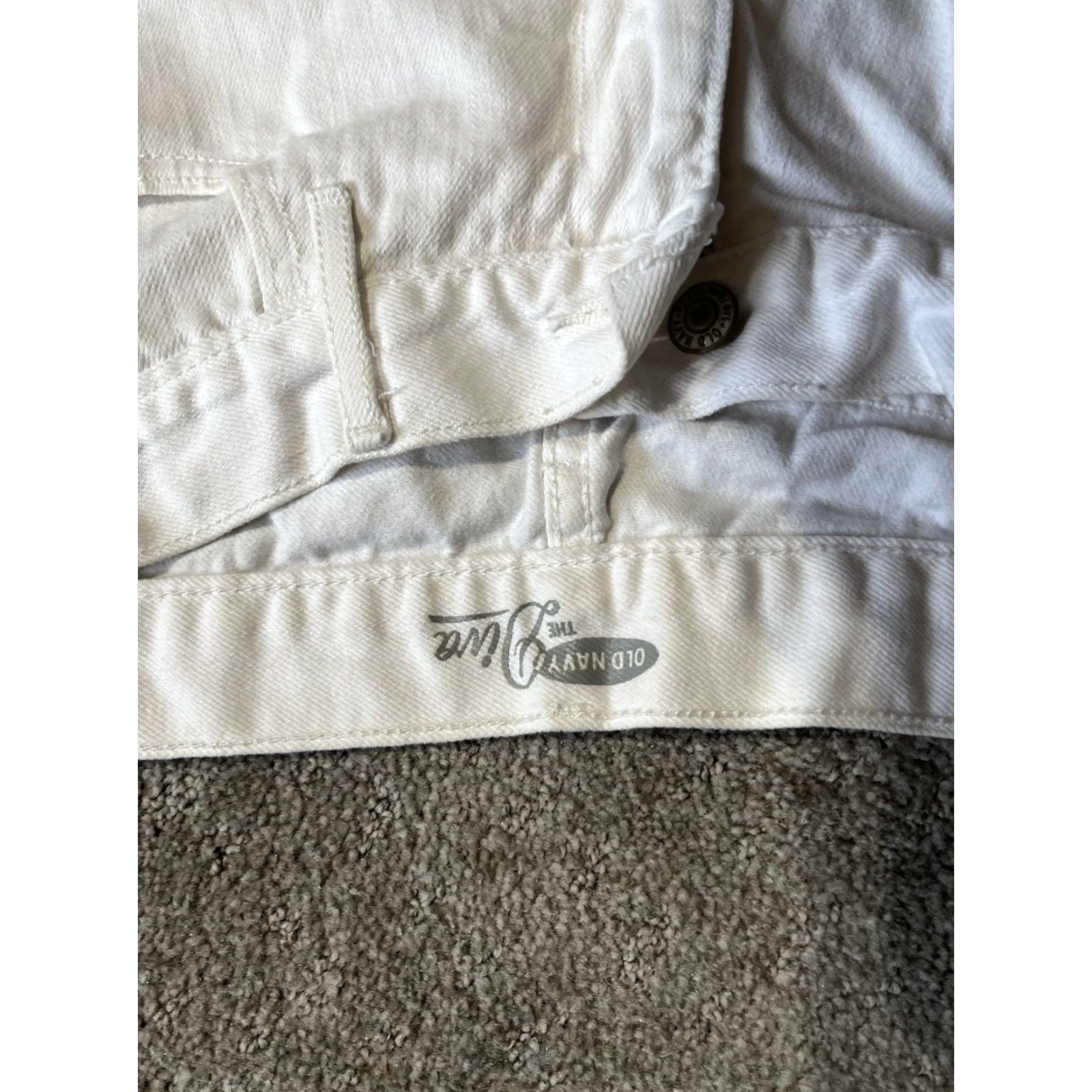 Old Navy VINTAGE Old Navy Diva Jean Shorts 2 White Denim 100% Cotton Nautical Chino Womens Adult Medium White Nautical 2000s Size 26" / US 2 / IT 38 - 3 Thumbnail