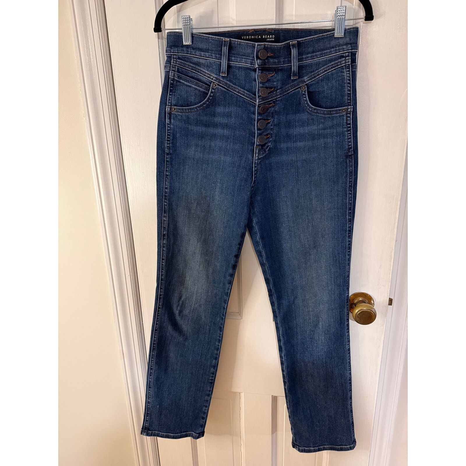Veronica Beard Veronica Beard Ryleigh High Rise Button Up Jeans Size 27 Size 27" / US 4 / IT 40 - 2 Thumbnail